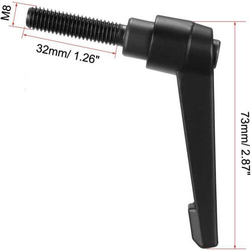 M8 x 32mm Handle Adjustable Clamping Lever Thread Push Button Ratchet Male Threaded Stud Knobs Quick Release Screw Handles Bolts with Locking Lever Bl 2