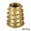 Furniture Threaded Insert Nuts Zinc Alloy M10 Internal Threads 20mm Length 20pcs 2