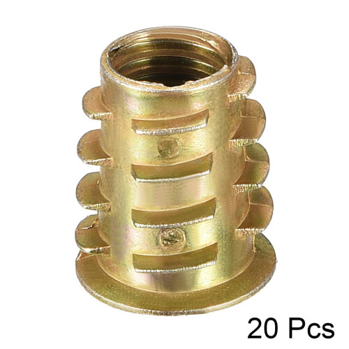 Furniture Threaded Insert Nuts Zinc Alloy M10 Internal Threads 20mm Length 20pcs 1