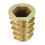 Furniture Threaded Insert Nuts Zinc Alloy M10 Internal Threads 20mm Length 20pcs 3