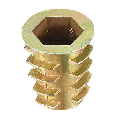 Furniture Threaded Insert Nuts Zinc Alloy M10 Internal Threads 20mm Length 20pcs 2