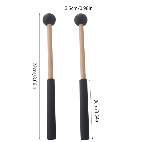 2pcs Ethereal Drumsticks Round Head Drum Sticks Hammer Small Musical Drumsticks 2