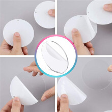 200 Pièces Vierges Acryliques de 3 Pouces avec Trou Transparent Cercle Ornement Clair Rond Acrylique Ornement de Noël Vierges