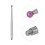 Contact Point for Dial Test Indicator, 2mm Diameter Ball Tip M2.0x0.4 Thread 1.75" Length 4