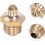 Brass Straight Grease Fitting M12 x 1.75mm Thread Hydraulic Grease Fitting Accessories, 5Pcs 4