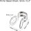 Ball Chain Connector, Double Ring Style Links Stainless Steel Loop Connection 2