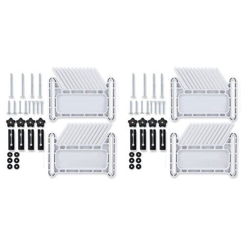 2X Upgraded Featherboard Safety Device Stackable Feather Board Fits Most Standard , T-Slots, T-Rails  Table Saws,White