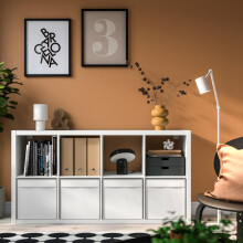 IKEA KALLAX 8 Cube Unit 4 DRÖNA Boxes 77×39×147 cm