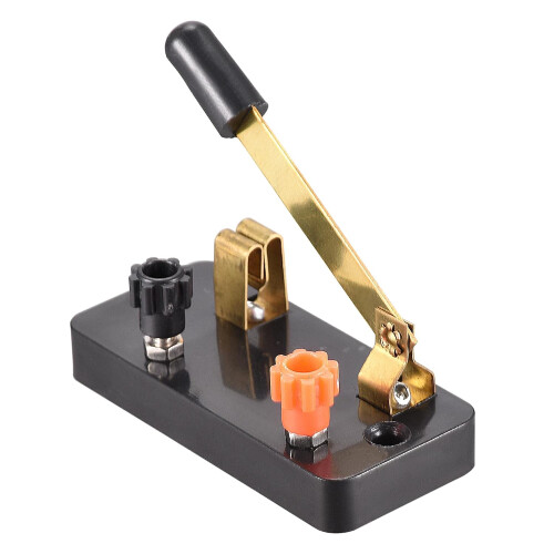 Single Pole Switch Physics Laboratory Equipment Single Pole Single Throw (SPST) Switch, Black Red Copper Tone 2