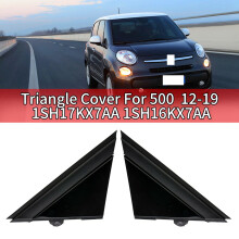 2X Car Left & Right Door Mirror Flag Cover Molding Triangle Cover for 500 2012-2019 1SH17KX7AA 1SH16KX7AA
