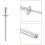 Blind Rivets, Aluminum Pull Rivets Core Decoration Rivets 4mm Diameter 8mm Grip Length Silver Tone, 120pcs 3