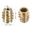Furniture Threaded Insert Nuts Zinc Alloy Hex-Flush M6 Internal Threads 13mm Length 30pcs 4