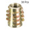 Furniture Threaded Insert Nuts Zinc Alloy Hex-Flush M6 Internal Threads 13mm Length 30pcs 2