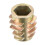 Furniture Threaded Insert Nuts Zinc Alloy Hex-Flush M6 Internal Threads 13mm Length 30pcs 3