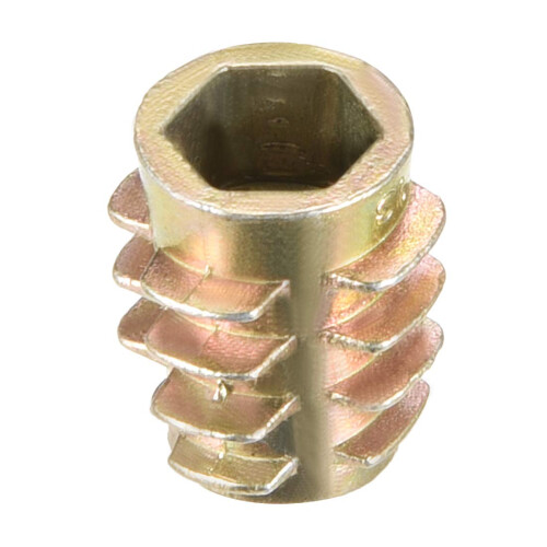 Furniture Threaded Insert Nuts Zinc Alloy Hex-Flush M6 Internal Threads 13mm Length 30pcs 2