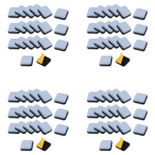 80 Stück Möbel Gleiter Schieberegler 25 x 25 mm PTFE Selbst Klebende Möbel Ziehen Kissen Quadrat Für Möbel Einfache Umzugsunternehmen