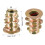 Furniture Threaded Insert Nuts Zinc Alloy M4 Internal Threads 10mm Length 20pcs 4