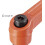 M8 X 40mm Handle Adjustable Clamping Lever Thread Push Button Ratchet Male Threaded Stud Knobs Rotating Screw Handles Bolts with Locking Lever Orange 4