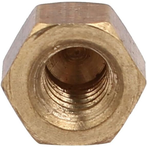 15pcs M4 Female Thread Nut DIN1587 Dome Cap Head Hex Brass Tone 2