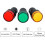 3Pcs Red Green Yellow Indicator Light AC/DC 12V, 22mm Panel Mount, for Electrical Control Panel, HVAC, DIY Projects 5