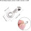 Ball Chain Connector, 2mm 2.4mm Pull Loop Crimp Link Stainless Steel Connection, Pack of 50 2