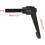 M12 x 50mm Handle Adjustable Clamping Lever Thread Push Button Ratchet Male Threaded Stud Knobs Quick Release Screw Handles Bolts with Locking Lever B 3