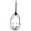 Ball Chain Connector, 3mm 3.2mm Pull Loop Crimp Link Stainless Steel Connection, Pack of 50 4