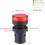 4Pcs Red Green Yellow White Indicator Light AC/DC 24V, 22mm Panel Mount, for Electrical Control Panel, HVAC, DIY Projects 2