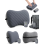 Oreiller Gonflable de Voyage Ergonomique Confortable Compact Gris 4