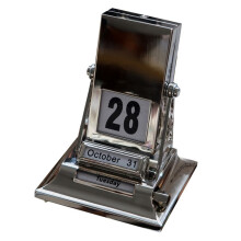 Skandinavischer, Einfacher Schreibtisch-Kalender, Rotierender Kalender, Hochwertiger Metall-Tischkalender, Kalenderdekorationen für Geschenke