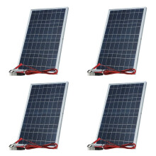 4X 12V Zonnepaneelkit Compleet 10W Vermogen Draagbare Buiten Oplaadbare Zonnecelgenerator voor Thuis