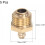 Brass Straight Grease Fitting M16 x 1.5mm Thread Hydraulic Grease Fitting Accessories, 5Pcs 2