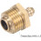 Brass Straight Grease Fitting M16 x 1.5mm Thread Hydraulic Grease Fitting Accessories, 5Pcs 3