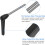 2pcs Clamping Lever Handles, M6 x 80mm 304 Stainless Steel Threaded Male Stud, Adjustable Handles Locking Quick Release Ratchet Push Button Bolt Knobs 3
