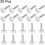 30pcs M5 x 20mm Metric Male Thread Knurled Knobs, Thumb Screw Clamping Knobs Grip Plastic Handle Hand Knobs with Threaded Stud, White 4