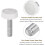 30pcs M5 x 20mm Metric Male Thread Knurled Knobs, Thumb Screw Clamping Knobs Grip Plastic Handle Hand Knobs with Threaded Stud, White 3
