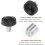 30pcs M5 x 8mm Metric Male Thread Knurled Knobs, Thumb Screw Clamping Knobs Grip Plastic Handle Hand Knobs with Threaded Stud, Black 3