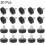 30pcs M5 x 8mm Metric Male Thread Knurled Knobs, Thumb Screw Clamping Knobs Grip Plastic Handle Hand Knobs with Threaded Stud, Black 4