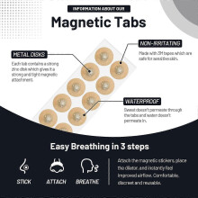 (1SET, 15Days) Magnetic Nose Plasters - Snoring Stopper - 15/30 Days Anti-Snoring Nose Strips for Free Breathing - Nose Separator Nose Strips Magnet