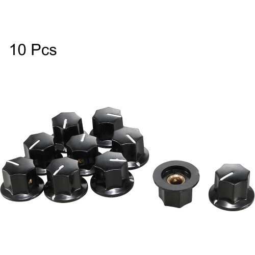 10 pcs Plastic Shell Potentiometer Pot Rotary Control Knob for 6mm Dia Shank 2