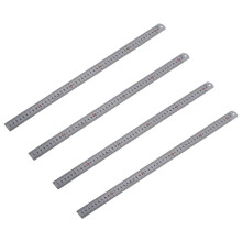 4X Double Echelle Laterale Regle Droite En Acier Inoxydable Outil de Mesure 50cm