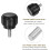 20pcs M3 x 8mm Male Thread Knurled Knobs, Thumb Screws Clamping Knobs Grip 14mm Plastic Round Head Hand Knobs Thumbscrews, Black 3