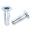 1/4-20 Multi-Grip Rivet Nuts, 30pcs Pre-Bulbed Shank Flat Head Threaded Insert Nut Carbon Steel Plus Nuts for Construction Industrial 4