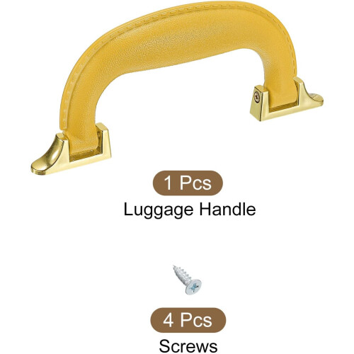 Luggage Handles, 155mm/6.1inch Plastic Pull Handle Suitcase Case Replacement Handles with Screws for Case Suitcase Toolbox, Beige 2