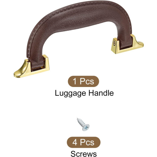 Luggage Handles, 155mm/6.1inch Plastic Pull Handle Suitcase Case Replacement Handles with Screws for Case Suitcase Toolbox, Wine Red 2