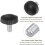 20pcs M4 x 8mm Metric Male Thread Knurled Knobs, Thumb Screw Clamping Knobs Grip Plastic Handle Hand Knobs with Threaded Stud, Black 3