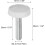 20pcs M4 x 20mm Metric Male Thread Knurled Knobs, Thumb Screw Clamping Knobs Grip Plastic Handle Hand Knobs with Threaded Stud, White 2
