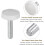 20pcs M4 x 20mm Metric Male Thread Knurled Knobs, Thumb Screw Clamping Knobs Grip Plastic Handle Hand Knobs with Threaded Stud, White 3