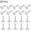 20pcs M4 x 20mm Metric Male Thread Knurled Knobs, Thumb Screw Clamping Knobs Grip Plastic Handle Hand Knobs with Threaded Stud, White 4