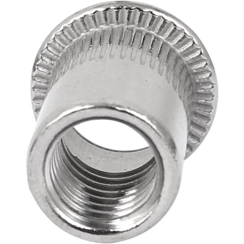 M10 Stainless Steel Flat Head Rivet Nut Insert Nutsert Silver Tone 50pcs 2